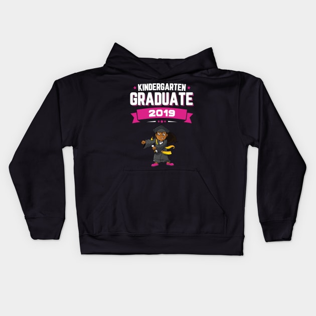 Flossing Kindergarten Graduate Class Of 2019 Girls Kids Hoodie by trendingoriginals